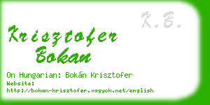 krisztofer bokan business card